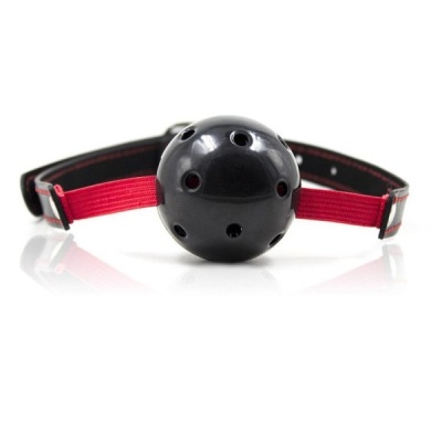 Knebel kulkowy Breathable Ball Gag Stretch 4,5 cm czarny - 1