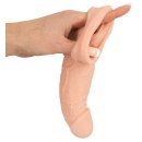 Nakładka na penisa Nature Skin – przedłużająca o 5 cm, z otworem na jądra, TPE, długość 21 cm, średnica wewnętrzna 2,7 cm - 4