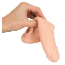 Nakładka na penisa Nature Skin – przedłużająca o 5 cm, z otworem na jądra, TPE, długość 21 cm, średnica wewnętrzna 2,7 cm - 5