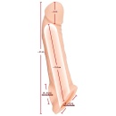 Nakładka na penisa Nature Skin – przedłużająca o 5 cm, z otworem na jądra, TPE, długość 21 cm, średnica wewnętrzna 2,7 cm - 6