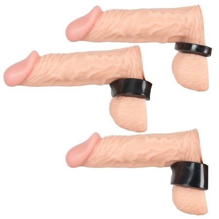 Zestaw do rozciągania jąder Rebel Ball Stretching Kit – 3 elastyczne pierścienie TPR, średnica wewnętrzna 2,5 cm, szerokość 1/2/ - 6