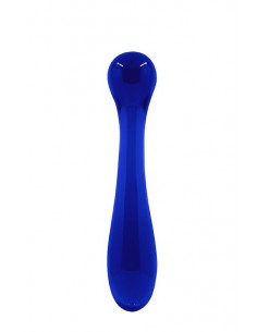 Dildo-CRYSTAL GLASS PLEASURE WAND BLUE - Dilda szklane - 1