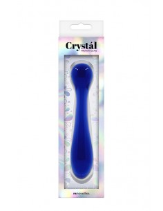 Dildo-CRYSTAL GLASS PLEASURE WAND BLUE - Dilda szklane - 1 2