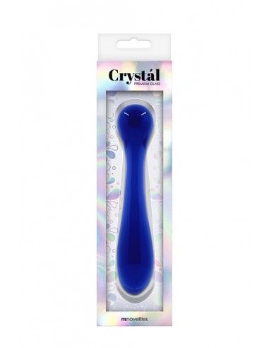 Dildo-CRYSTAL GLASS PLEASURE WAND BLUE - Dilda szklane - 2