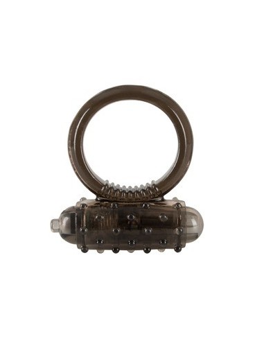 Pierścień na penisa z wibracjami Vibro Ring Dark - Pierścienie erekcyjne wibrujące - 4