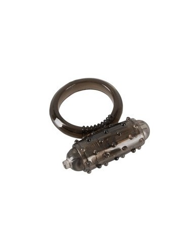 Pierścień na penisa z wibracjami Vibro Ring Dark - Pierścienie erekcyjne wibrujące - 5