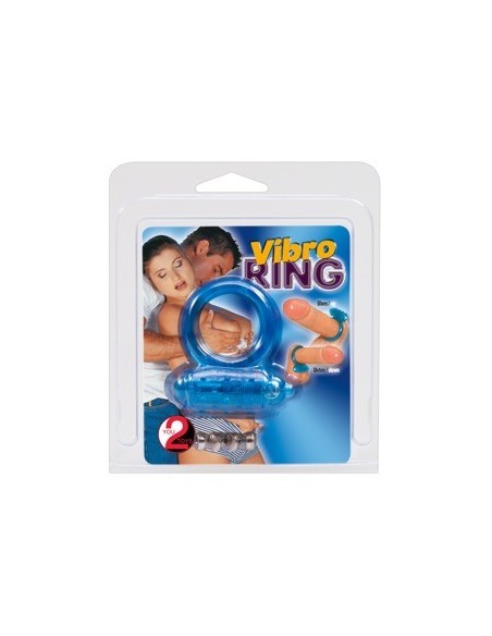 Pierścień na penisa z wibracjami Vibro Ring Niebieski - Pierścienie erekcyjne wibrujące - 1