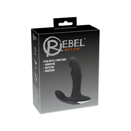 Korek analny Rebel Plug – 3 kanały: stymulacja prostaty, krocza i anusa, 16,6 cm - 1