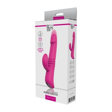 Vibes of Love Heating Thruster Magenta - wibrator z trzema silnikami, ruchem posuwisto-obrotowym i podgrzewaniem do temperatury - 2