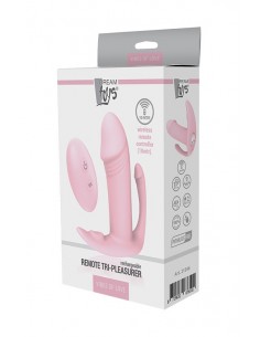 Plug/vibr-DREAM TOYS REMOTE TRI-PLEASURER - Kulki i korki analne wibrujące - 1 2