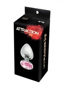 Plug-MAI No.74 METAL PLUG WITH STONE L SILVER - Korki analne stalowe - 1 2