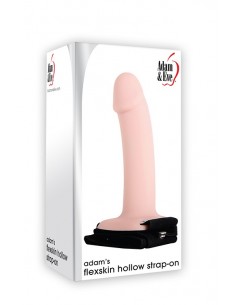 AE Adams Flexskin Hollow Strap-On - Strap-ony, dilda na pasku bez wibracji - 1 2