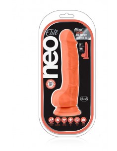 NEO ELITE 7.5INCH COCK WITH BALLS ORANGE - Dilda realistyczne - 1 2
