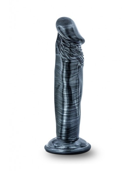 JET EBONY 6INCH DILDO EBONY METALLIC - Dilda realistyczne - 1
