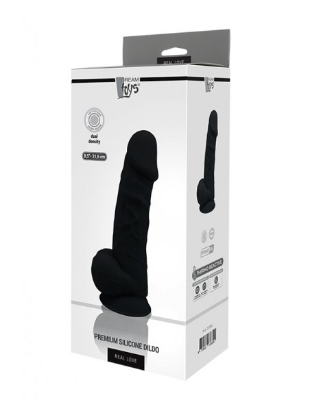 DREAM TOYS REAL LOVE DILDO 8,5INCH BLACK - Dilda realistyczne - 2