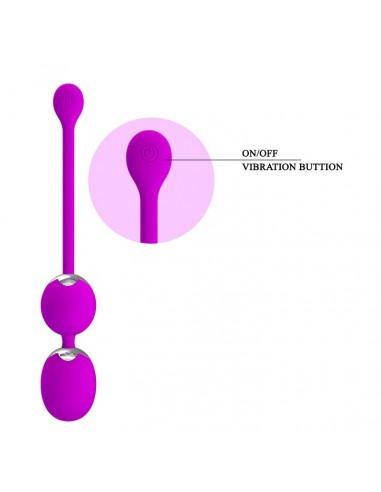 PRETTY LOVE - WILLIE USB remote control 12 function - Kulki Gejszy i Jajeczka Wibrujące - 7