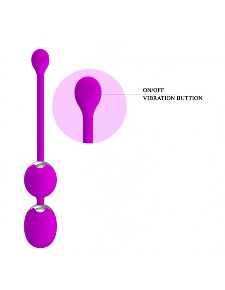 PRETTY LOVE - WILLIE USB remote control 12 function - Kulki Gejszy i Jajeczka Wibrujące - 7