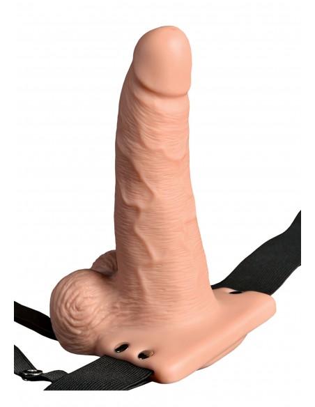 Wibrator Na Pasku Hollow Strap-On Remote 6 Inch - Strap-ony, dilda na pasku z wibracją - 3