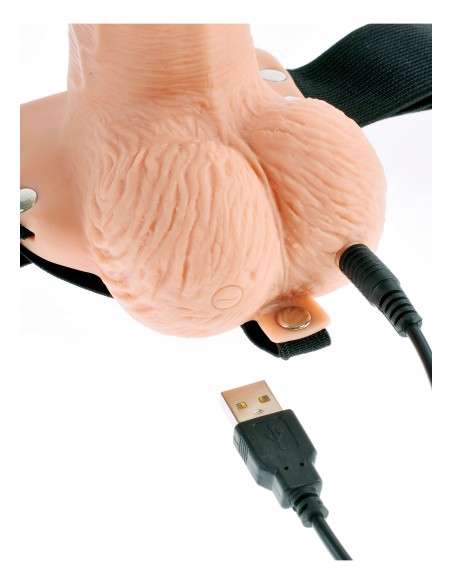 Wibrator Na Pasku Hollow Strap-On Remote 6 Inch - Strap-ony, dilda na pasku z wibracją - 5