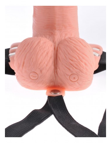 Wibrator Na Pasku Hollow Strap-On Remote 6 Inch - Strap-ony, dilda na pasku z wibracją - 6