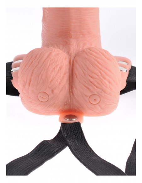 Wibrator Na Pasku Hollow Strap-On Remote 6 Inch - Strap-ony, dilda na pasku z wibracją - 6