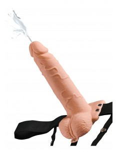 Dildo Na Pasku Z Wytryskiem Squirting Strap-On 7.5 Inch  - Strap-ony, dilda na pasku bez wibracji - 1