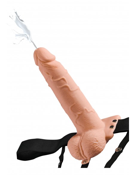 Dildo Na Pasku Z Wytryskiem Squirting Strap-On 7.5 Inch  - Strap-ony, dilda na pasku bez wibracji - 1