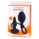 Pompowany korek analny Inflatable Butt Plug S Black - silikonowy, z ręczną gruszką do pompowania, 12,7 cm - 2