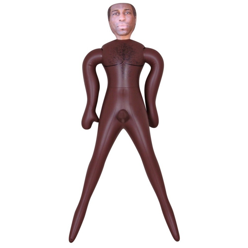 Męska lalka erotyczna nadmuchiwana Mista Cool – sztywny penis 20 cm, wysokość 160 cm - 2