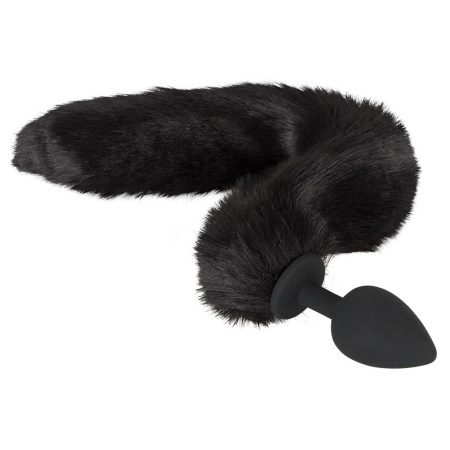 Korek analny z ogonem i kocimi uszami Pet Play Plug & Ears – silikon z powłoką PU, 9,3 cm - 3