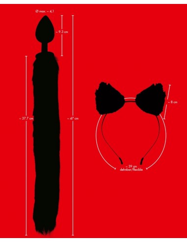 BK- Pet Play Plug/E - Korki analne z ogonkiem - 7