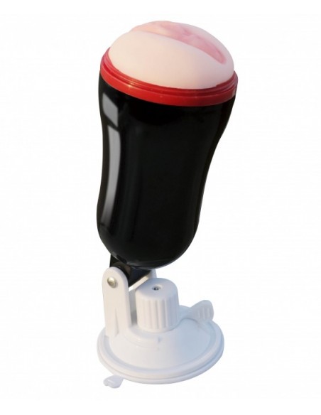 Ox Power Black Masturbator Z Wibracjami Wallmounting - Masturbatory i Sztuczne pochwy - 1