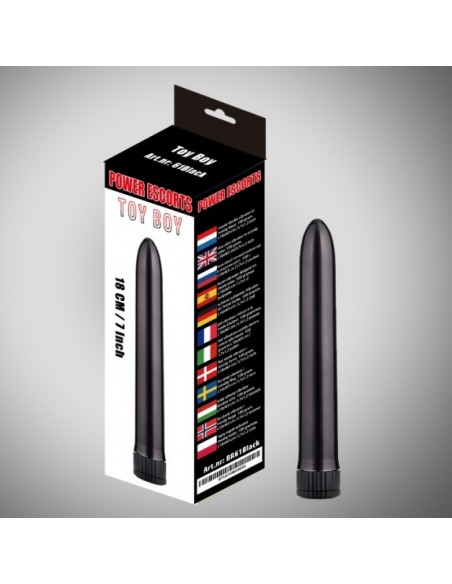 Wibrator Toy boy  black 18 cm basic vibrating - Wibratory Klasyczne - 2
