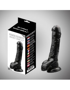 Rocket john black dildo 8,2 inch 21 cm - Dilda realistyczne - 1