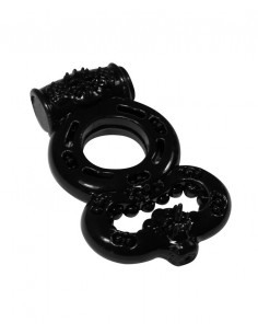 Zestaw pierścieni na penisa wibrujące Czarny - Pierścienie erekcyjne wibrujące - 1