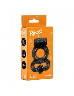 Zestaw pierścieni na penisa wibrujące Czarny - Pierścienie erekcyjne wibrujące - 1 2