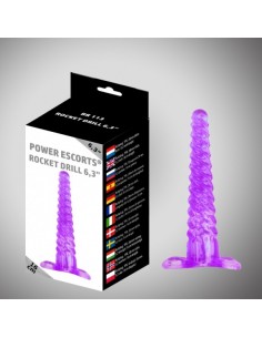 Rocket drill 6,3 inch purple big anal plug 6,3 inch / 16 cm - Korki analne silikonowe - 1 2