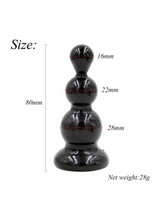 Rocket drill 3,2 inch black  anal plug 3,2 inch / 8 cm - Korki analne silikonowe - 1 2