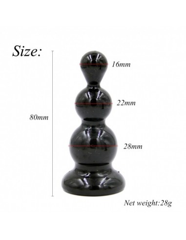 Rocket drill 3,2 inch black  anal plug 3,2 inch / 8 cm - Korki analne silikonowe - 2