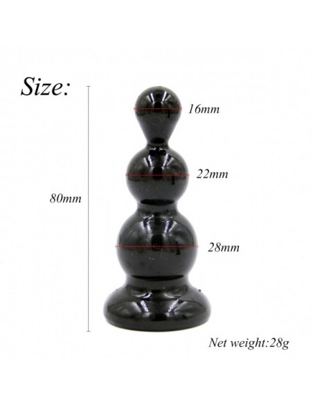 Rocket drill 3,2 inch black  anal plug 3,2 inch / 8 cm - Korki analne silikonowe - 2