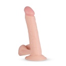 Dildo Felix Realistic z przyssawką i moszną - żyłkowany trzon 22 cm, średnica 4 cm - 2