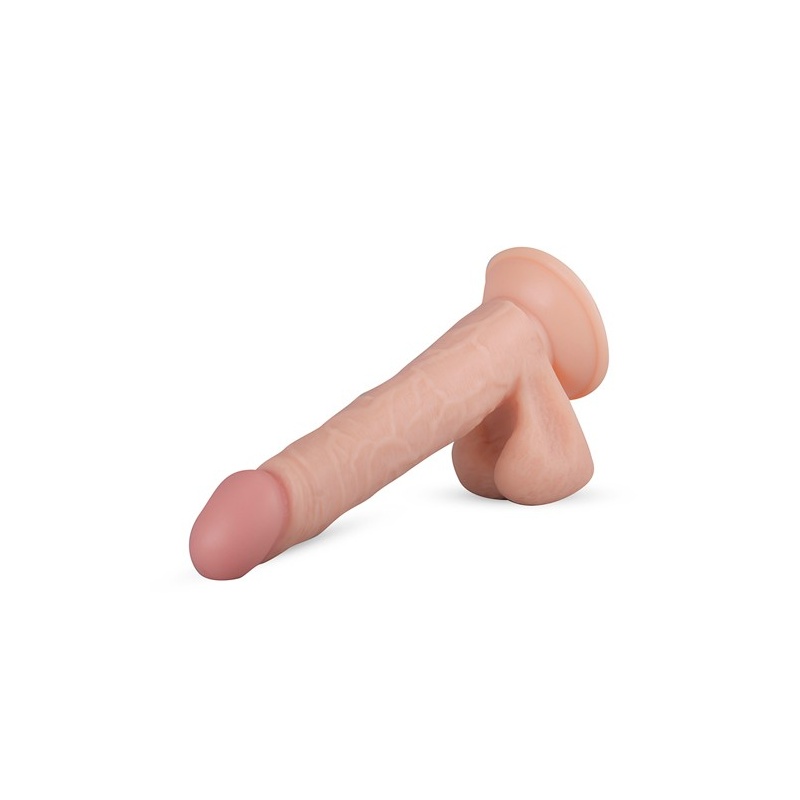 Dildo Felix Realistic z przyssawką i moszną - żyłkowany trzon 22 cm, średnica 4 cm - 3