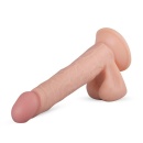 Dildo Felix Realistic z przyssawką i moszną - żyłkowany trzon 22 cm, średnica 4 cm - 3