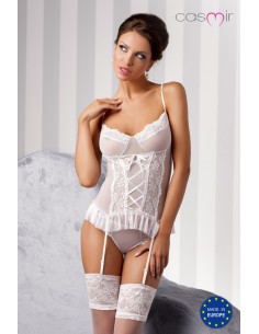 Bielizna-MARCELLE CORSET white S/M - Casmir - Komplety bielizny erotycznej - 1