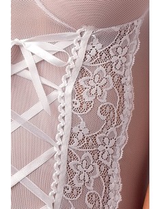 Bielizna-MARCELLE CORSET white S/M - Casmir - Komplety bielizny erotycznej - 1 2