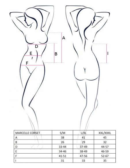 Bielizna-MARCELLE CORSET white S/M - Casmir - Komplety bielizny erotycznej - 3