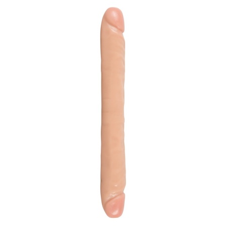 Double Dong – Podwójne Dildo Realistyczne z Żołędziami i Żyłkami, 33,1 cm, śred. 3,8 cm, PVC - 1
