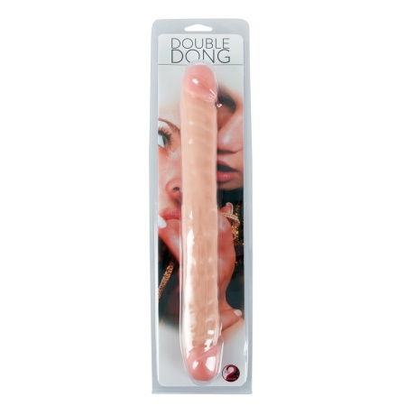 Double Dong – Podwójne Dildo Realistyczne z Żołędziami i Żyłkami, 33,1 cm, śred. 3,8 cm, PVC - 5