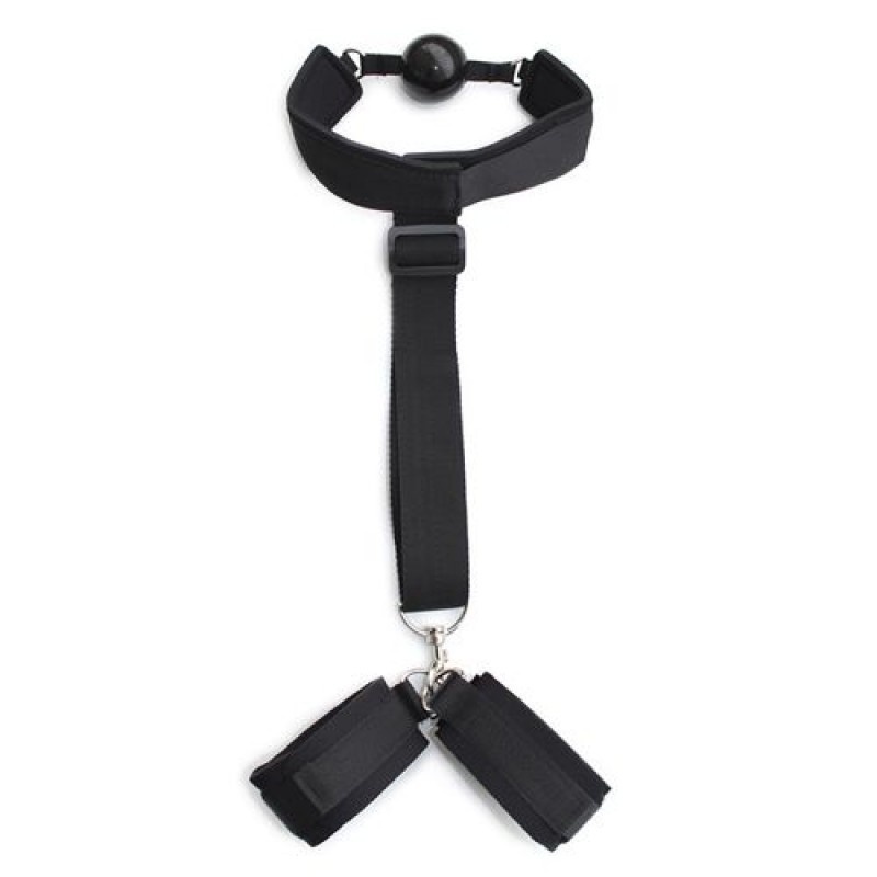 Pas do krępowania rąk z kneblem Costrittivio Bondage Back Restraint czarny - 2