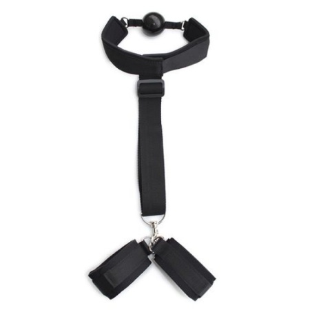 Pas do krępowania rąk z kneblem Costrittivio Bondage Back Restraint czarny - 2